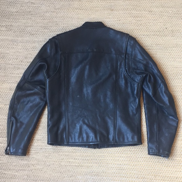 Harley-Davidson Leather Cafe Racer Riding Jacket - Picture 3 of 14